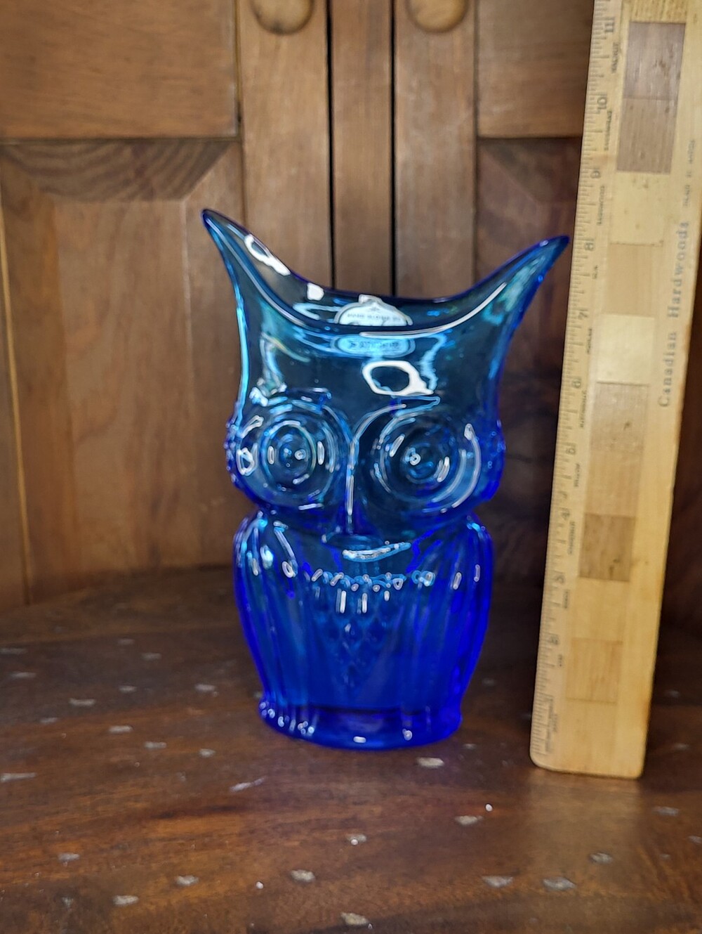 Cobalt Blue Glass Owl Vase - Unbranded - Picture 6 of 14